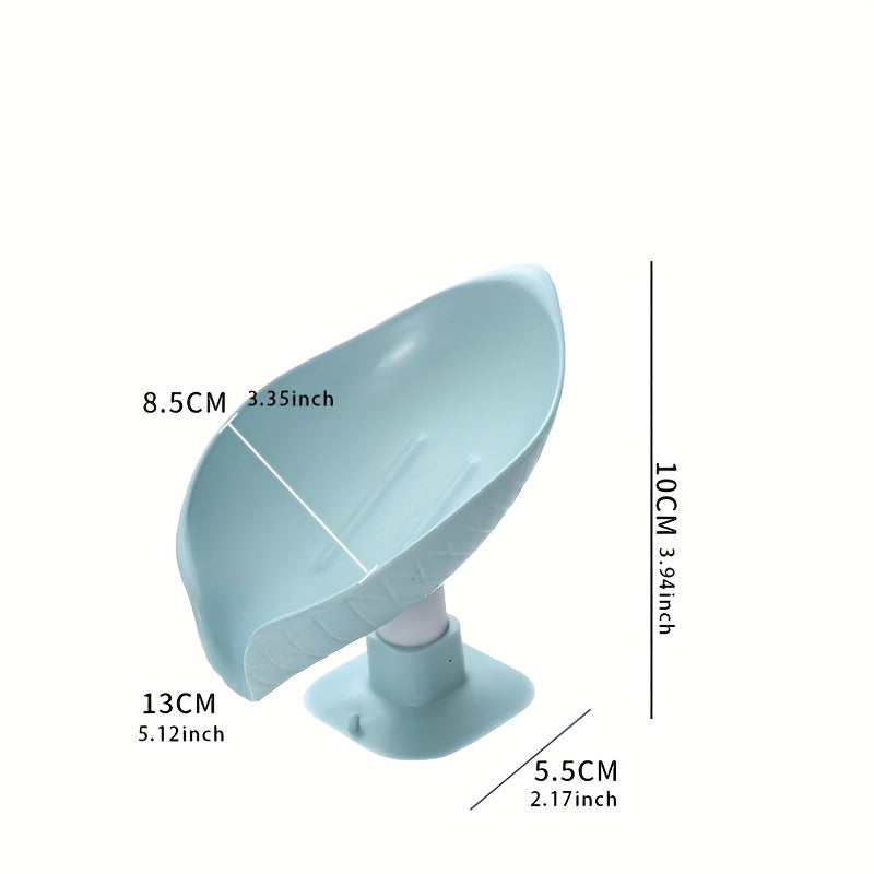 Soap Dish, Soap Holder, Self Draining Soap Dish, Leaf Shape Soap Box Soap Saver, Suction Cup Soap Holder For Shower, Extend Soap Life, Keep Soap Bars Dry Clean & Easy Cleaning for shops