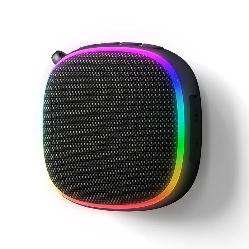 FANSBE Magnetic Suction RGB Fabric Weave Dustproof Portable Wireless Waterproof Mini Bluetooth Speaker Subwoofer