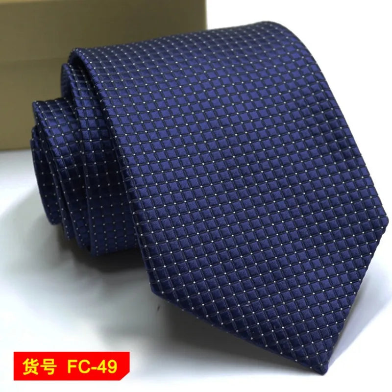 67 Styles Men's Ties Solid Color Stripe Flower Floral 8cm Jacquard Necktie Accessories Daily Wear Cravat Wedding Party Gift